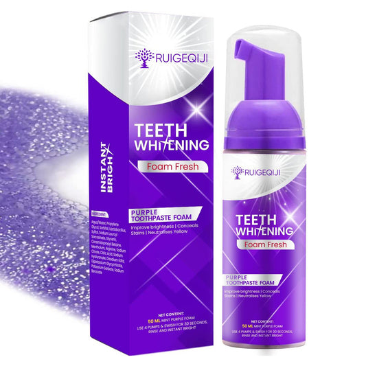 RUIGEQIJI Purple Toothpaste for Teeth Whitening, Advanced Purple Toothpaste, Prime Teeth Whitener with Fruity Flavor, Color Corrector Toothpaste, Teeth Stain Removal